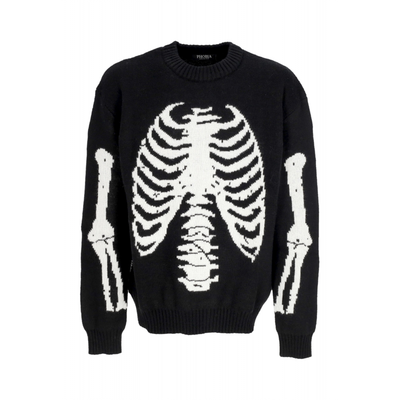 Herren Bones Jumper schwarz/weiB