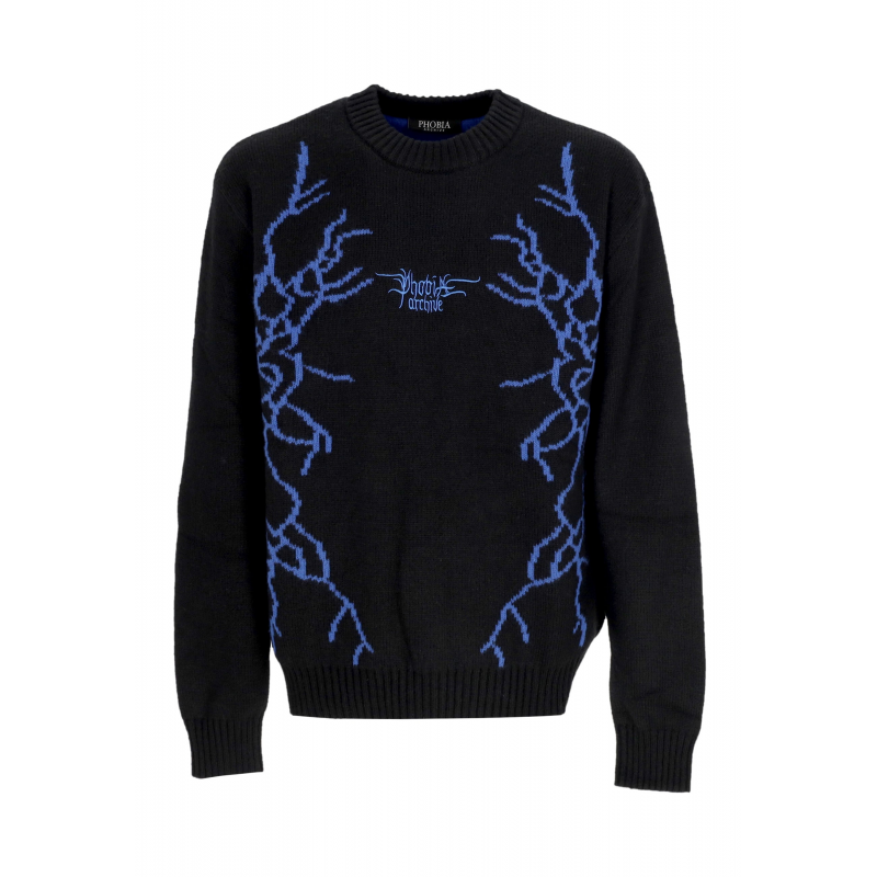Herren Lightning und Logo Jumper Schwarz/blau