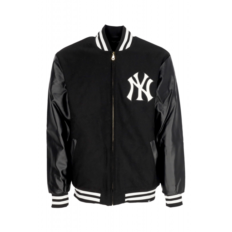 Herren Bomberjacke Mlb Wool Zip Up Neyyan Jet Schwarz