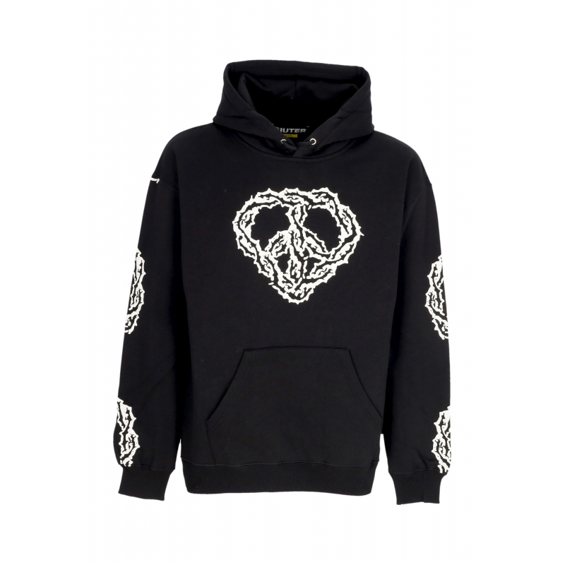 Manner Kapuze Thorns Hoodie Schwarz