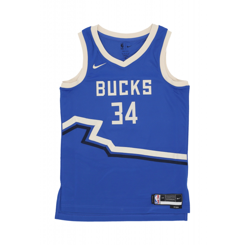 Basketball-Mann Nba Dri Fit Swingman Jersey No 34 Giannis Antetokounmpo Milbuc Spiel Royal