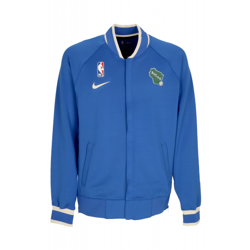 Leichtes College Man Nba City Edition Dri-fit Showtime L/s Full-zip Top Milbuc Spiel Royal/game Royal/flat Opal