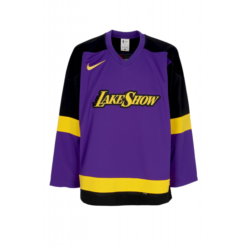 Hockey Man Nba City Edition Hockey Jersey Loslak Field Purple/black/amarillo/black