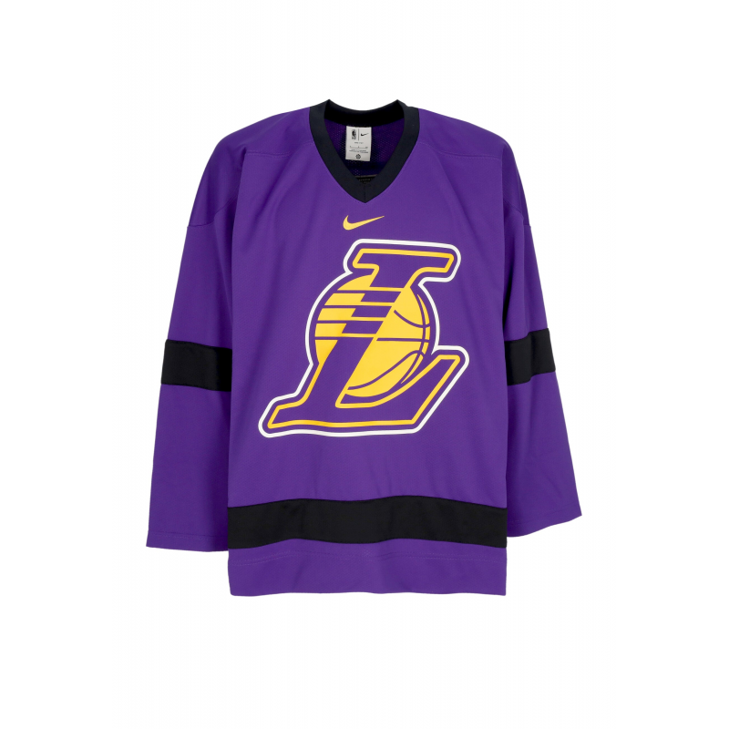 Man Nba Courtside Hockey Jersey Loslak Field Purple/black/amarillo