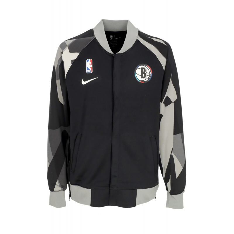Leichtes College Man Nba City Edition Dri-fit Showtime L/s Full-zip Top Bronet Schwarz/schwarz/weiB