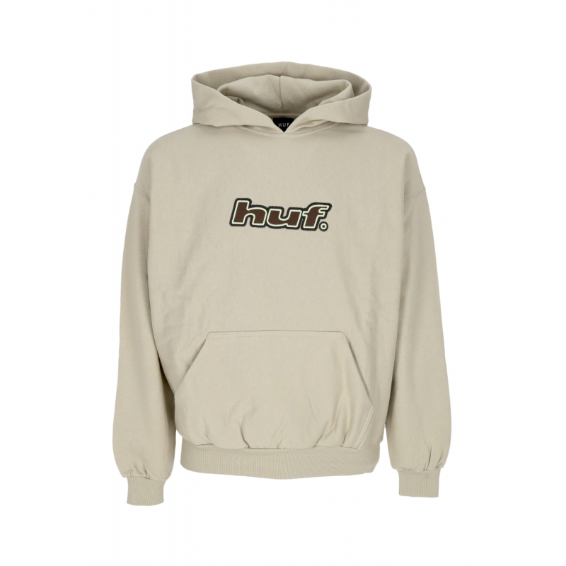 Herren Hoodie Logo Applique Kapuzen Fleece Putty
