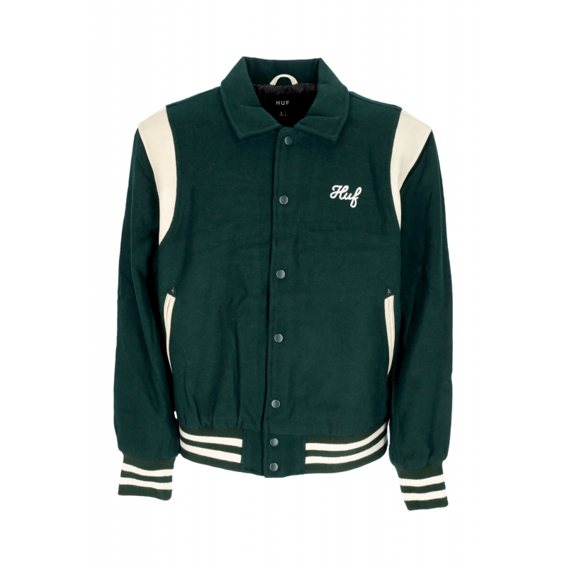 Der Mann der Frau Varsity Jacke Hunter Green