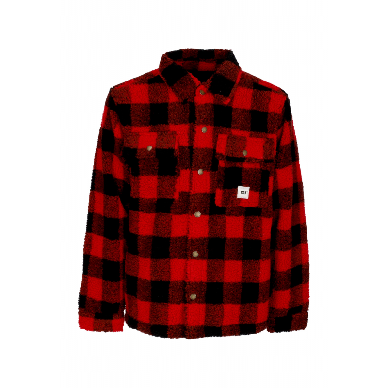 Hemd Gepolsterter Mann Buffalo Overshirt Rot/schwarz