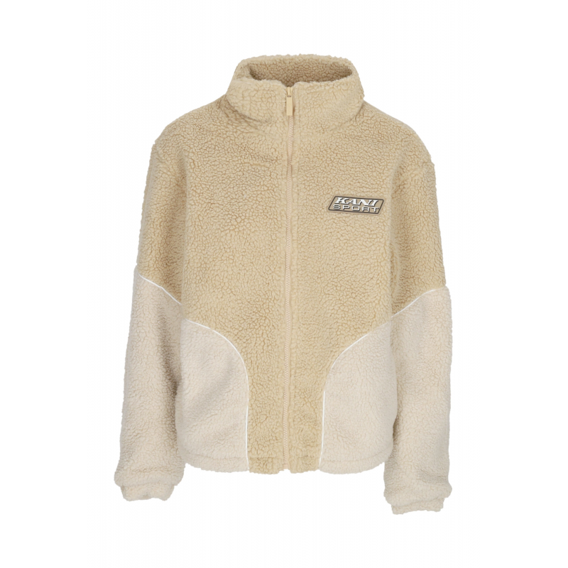 Damen Bear W Sport Patch Teddy Block Track Jacket Sand/Licht Sand