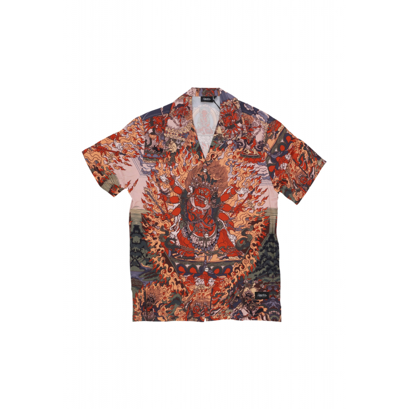 Shirt Sleeve Short Man Hayagriva Bowling Hemd Multi