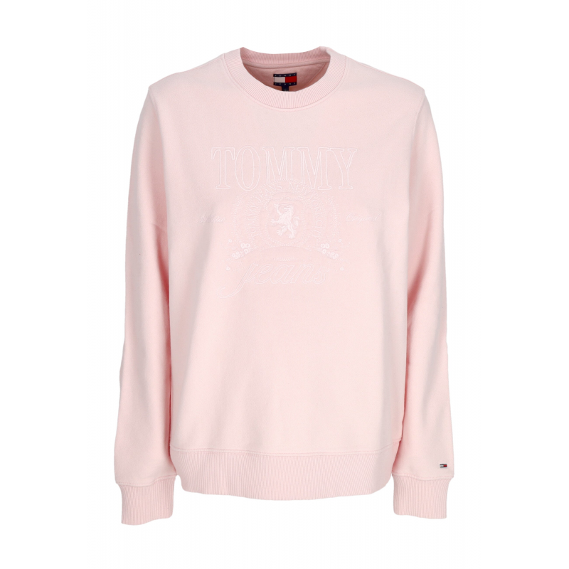 Frauen W Tonal Crest Crewneck Precious Pink