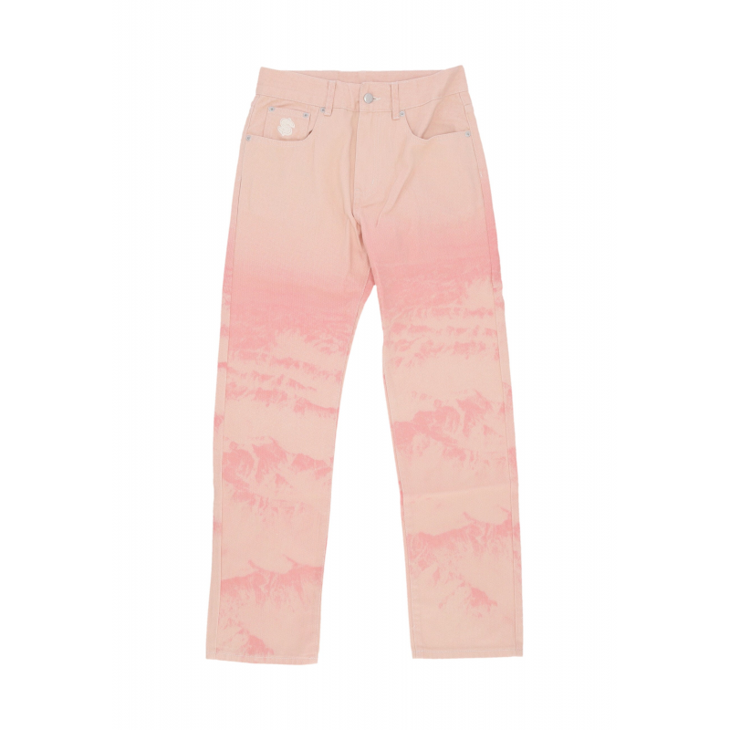 Jeans Man Mountain Print Astro Denim Pant Pink