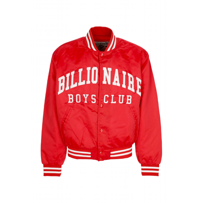 Bomberjacke Man College Satin Bomberjacke Rot