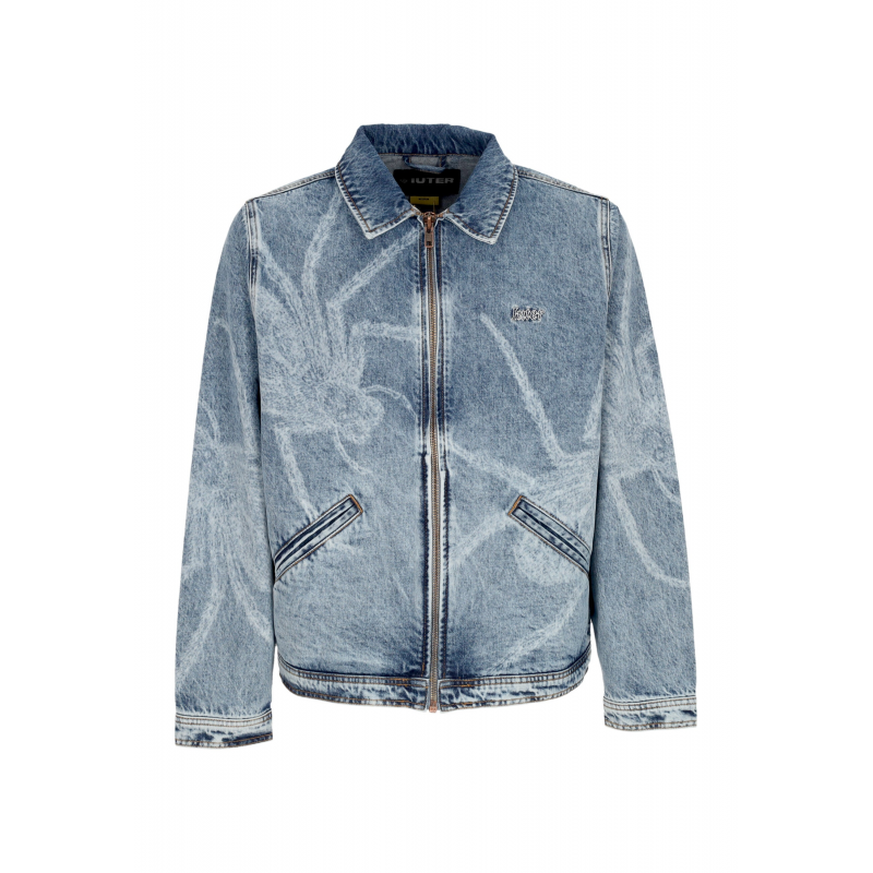 Jeans Herren Spider Denim Ally Jacket Blue Bleach