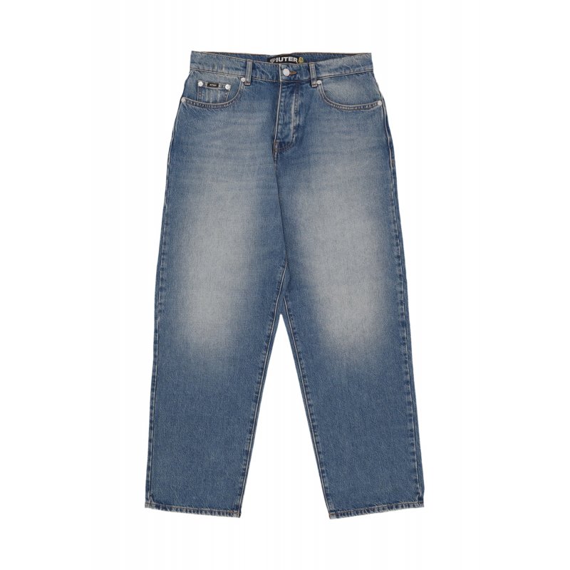 Jeans Man Baggy Denim Pants Medium Blau