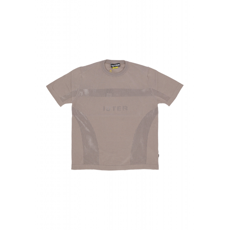Herren Strick Tee Braun T-Shirt