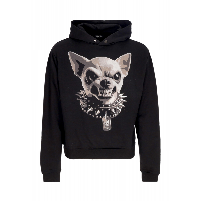 Leichter Hoodie Mann Angry Dog Hoodie Schwarz