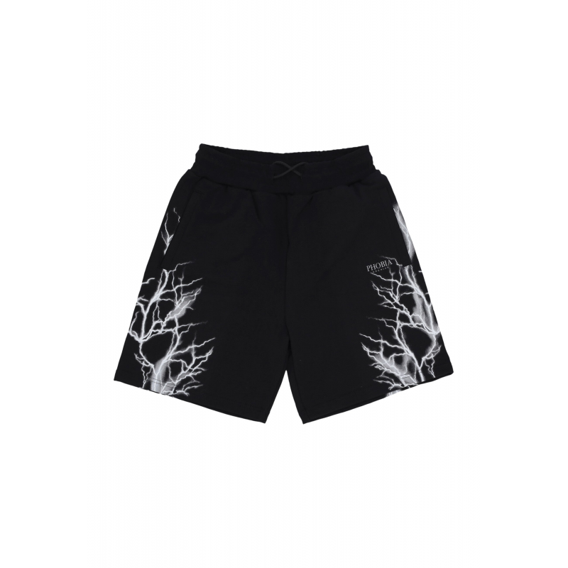 Herren Shorts Reflective Lightning Shorts Schwarz