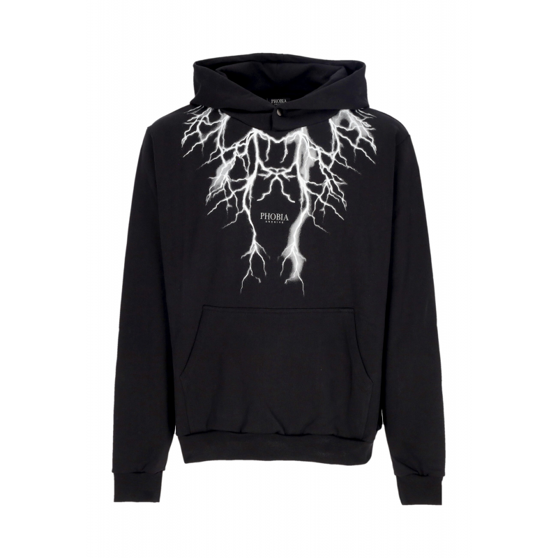 Leichte Hoodie Mann Reflexion Lightning Hoodie Schwarz