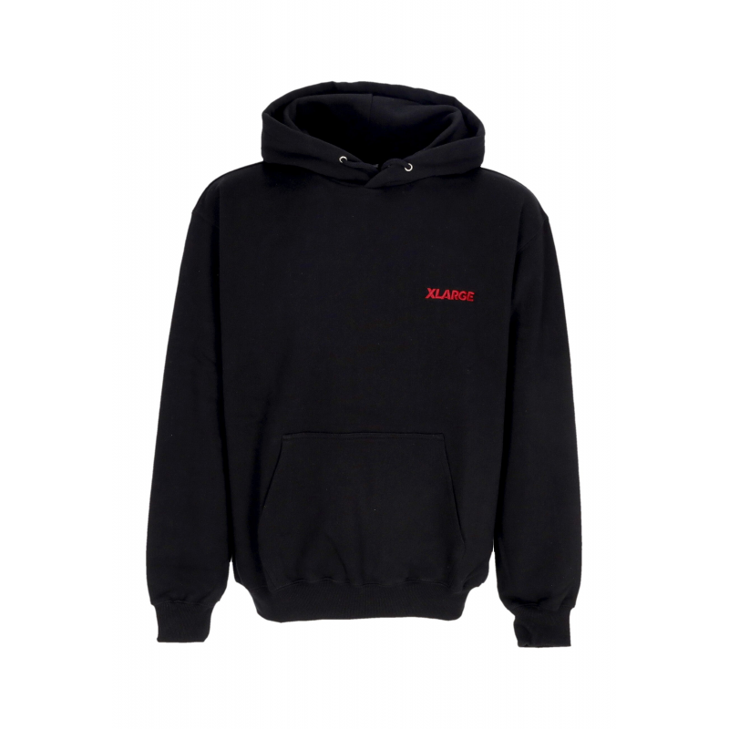Leichtes Sweatshirt Chenille Slanted Og Pullover Kapuze Schwarz