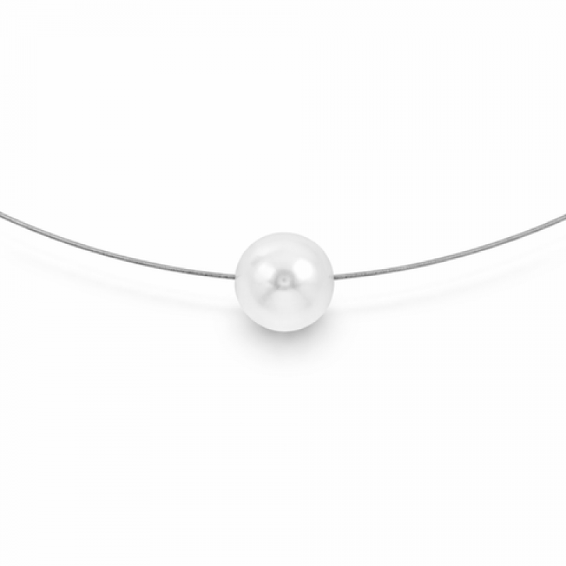 Heideman Damen Kette mit weißer Perle : Silber 40