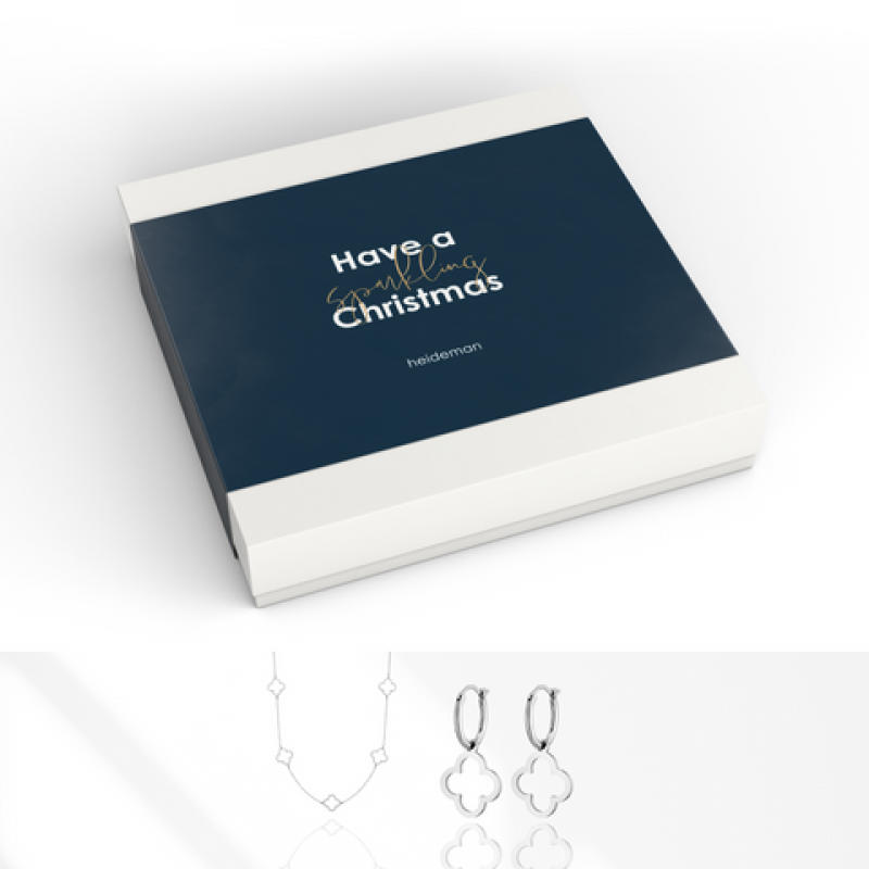 Heideman Geschenkbox X-MAS Kleeblatt : Silber S