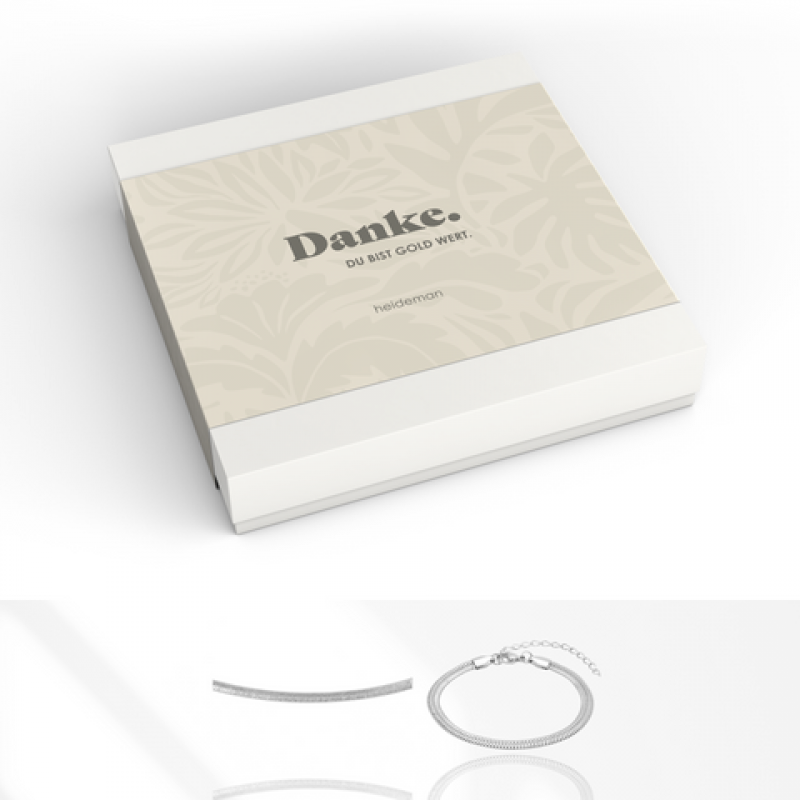 Heideman Geschenkbox Danke Basic : Silber S