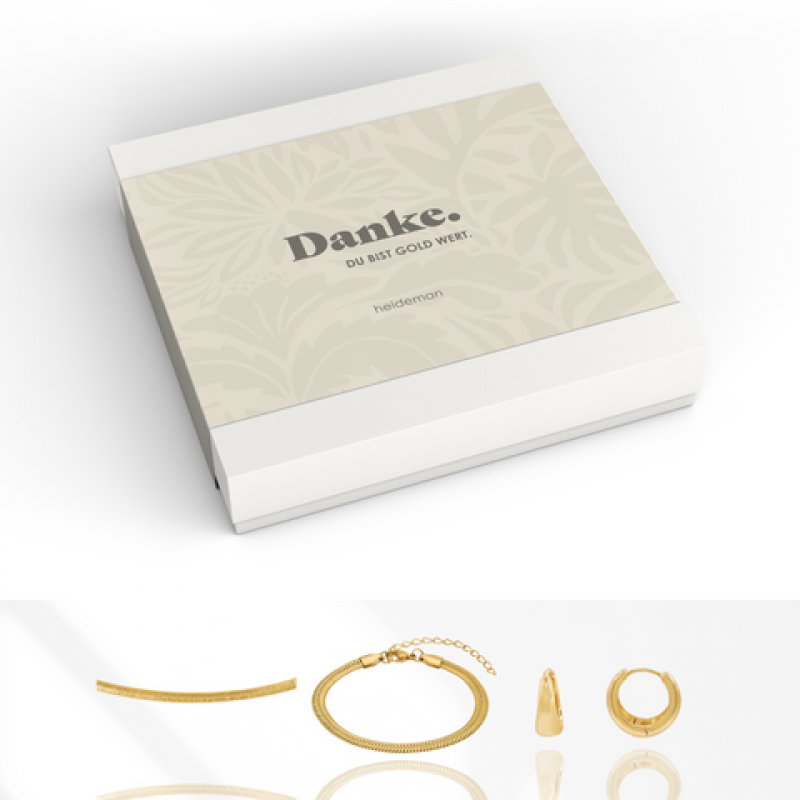 Heideman Geschenkbox Danke Basic : Gold M