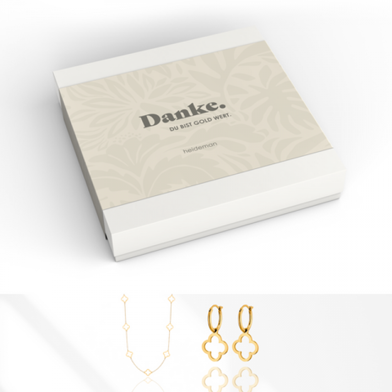 Heideman Geschenkbox Danke Kleeblatt : Gold S