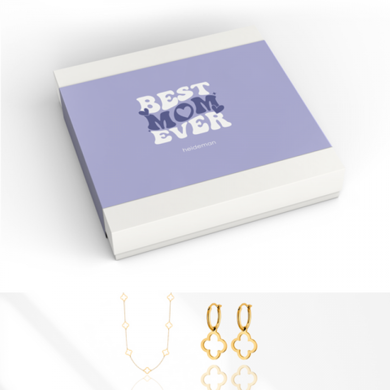 Heideman Geschenkbox BEST MOM Kleeblatt : Gold S