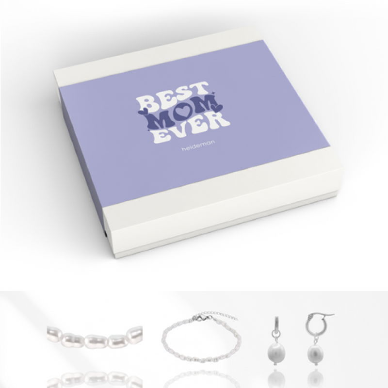 Heideman Geschenkbox BEST MOM Perle : Silber M – Bild 1 von 2