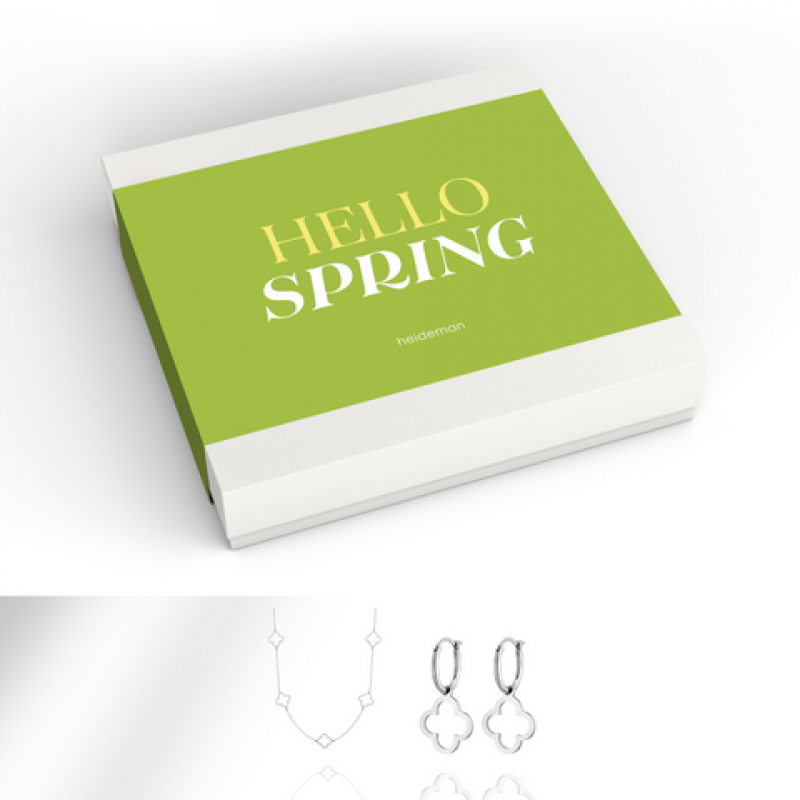 Heideman Geschenkbox Spring Kleeblatt : Silber S