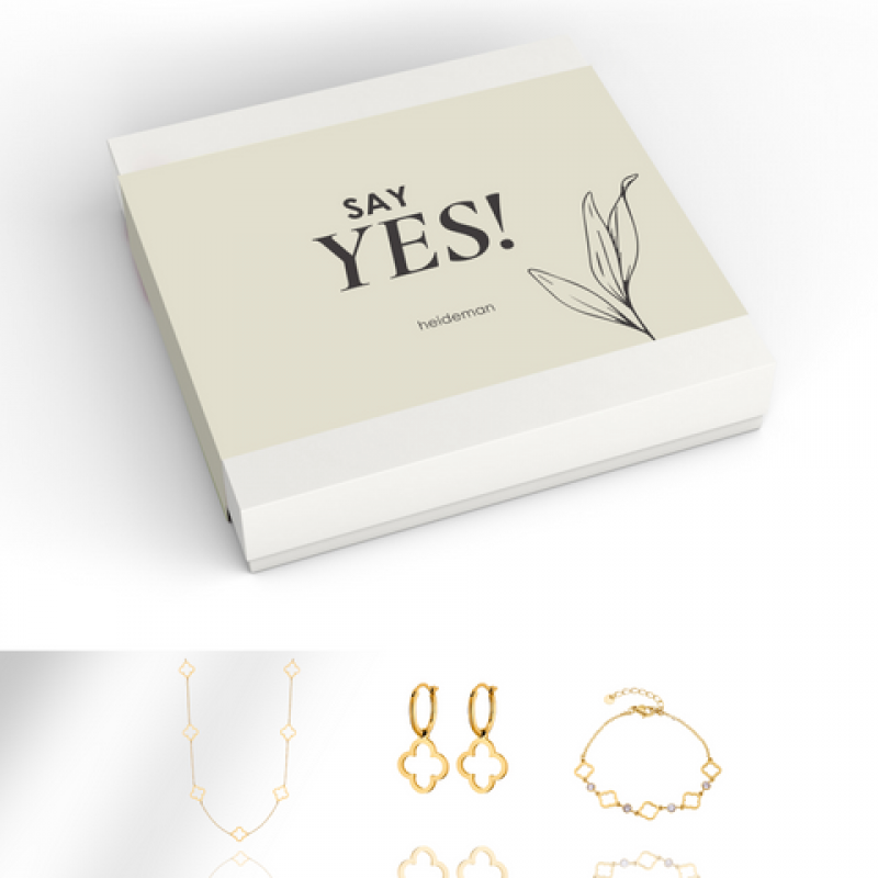 Heideman Geschenkbox Say Yes Kleeblatt : Gold M
