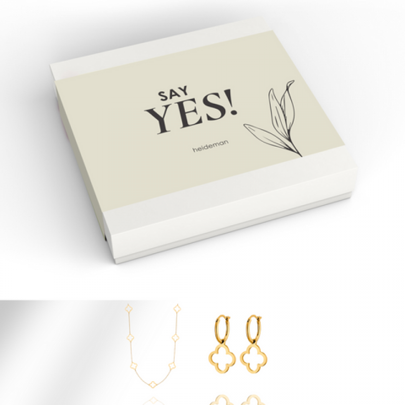 Heideman Geschenkbox Say Yes Kleeblatt : Gold S