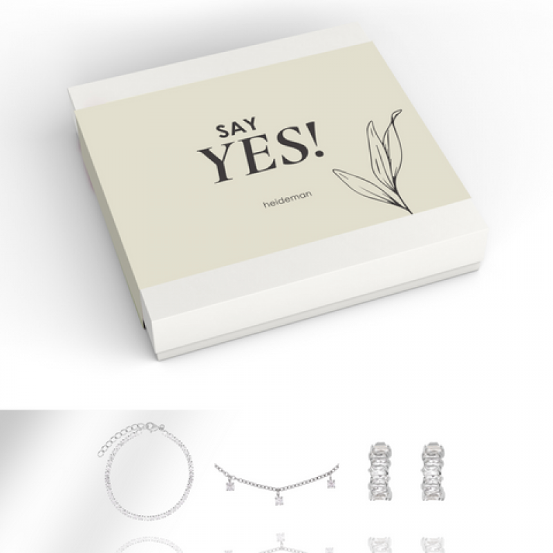 Heideman Geschenkbox Say Yes Stein : Silber M