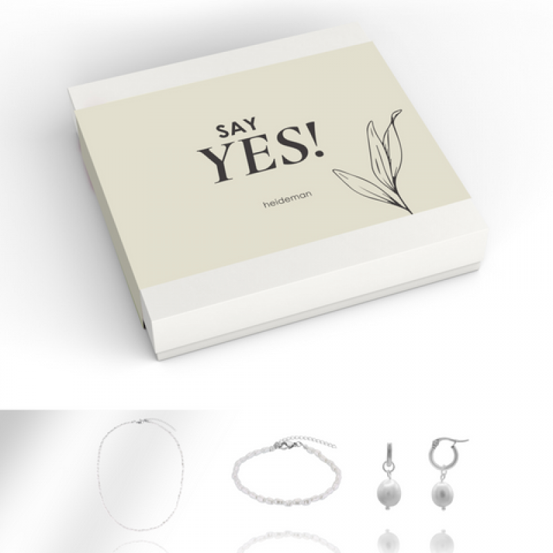 Heideman Geschenkbox Say Yes Perle : Silber M – Bild 1 von 2