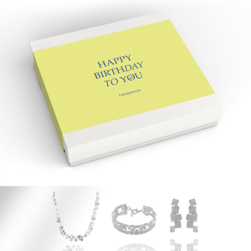 Heideman Geschenkbox Happy Birthday Partis : Silber M