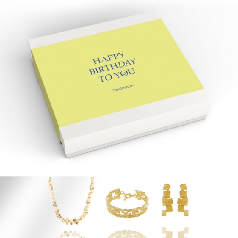 Heideman Geschenkbox Happy Birthday Partis : Gold M – Bild 1 von 2