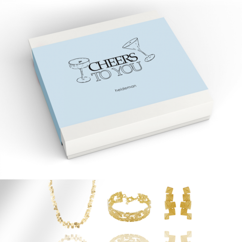 Heideman Geschenkbox Cheers to you Partis : Gold M – Bild 1 von 2