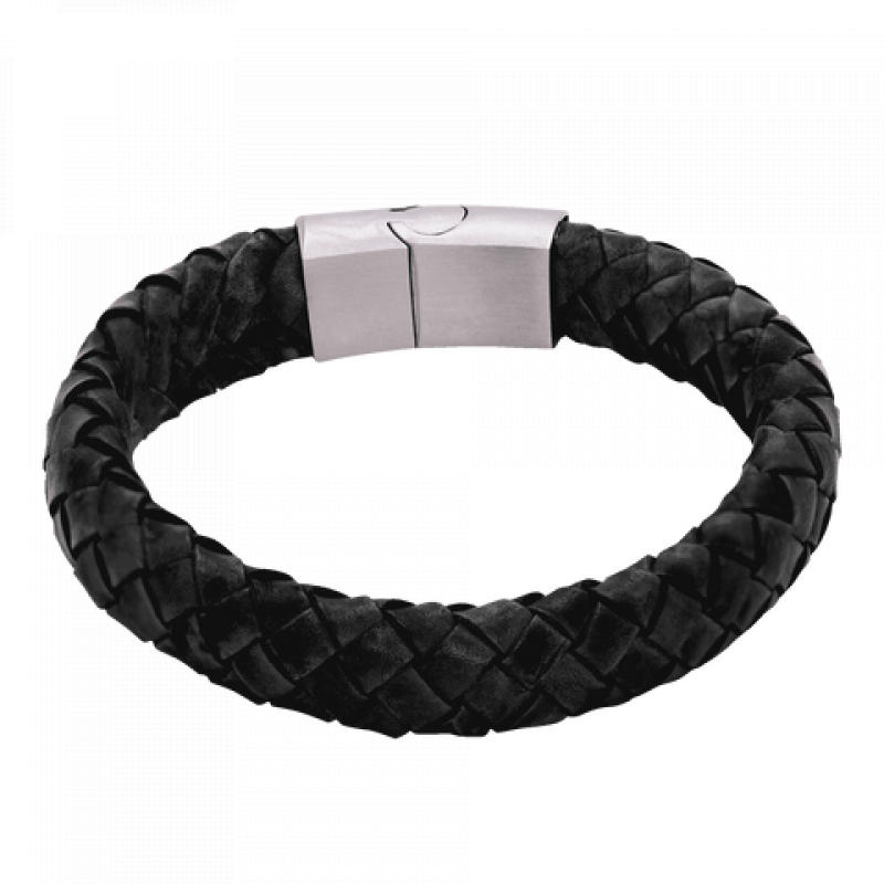Heideman Herren Lederarmband Enno : Schwarz 23