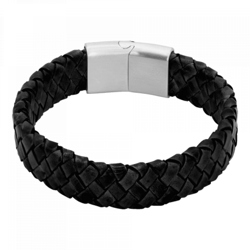 Heideman Herren Lederarmband Keno : Schwarz 17