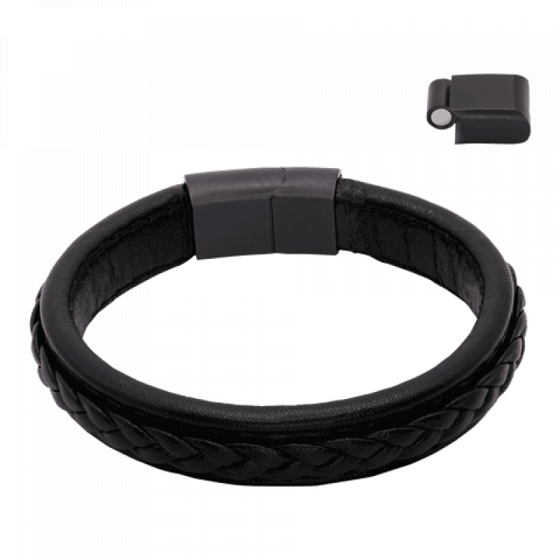 Heideman Herren Lederarmband Jannis : Schwarz 17