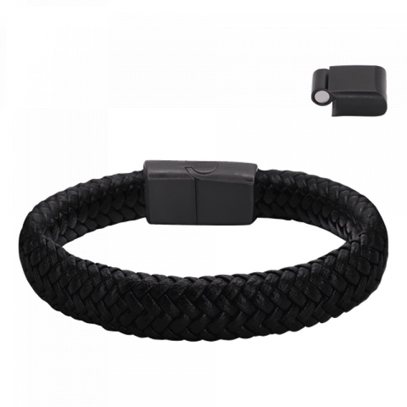 Heideman Herren Lederarmband Nelio : Schwarz 21