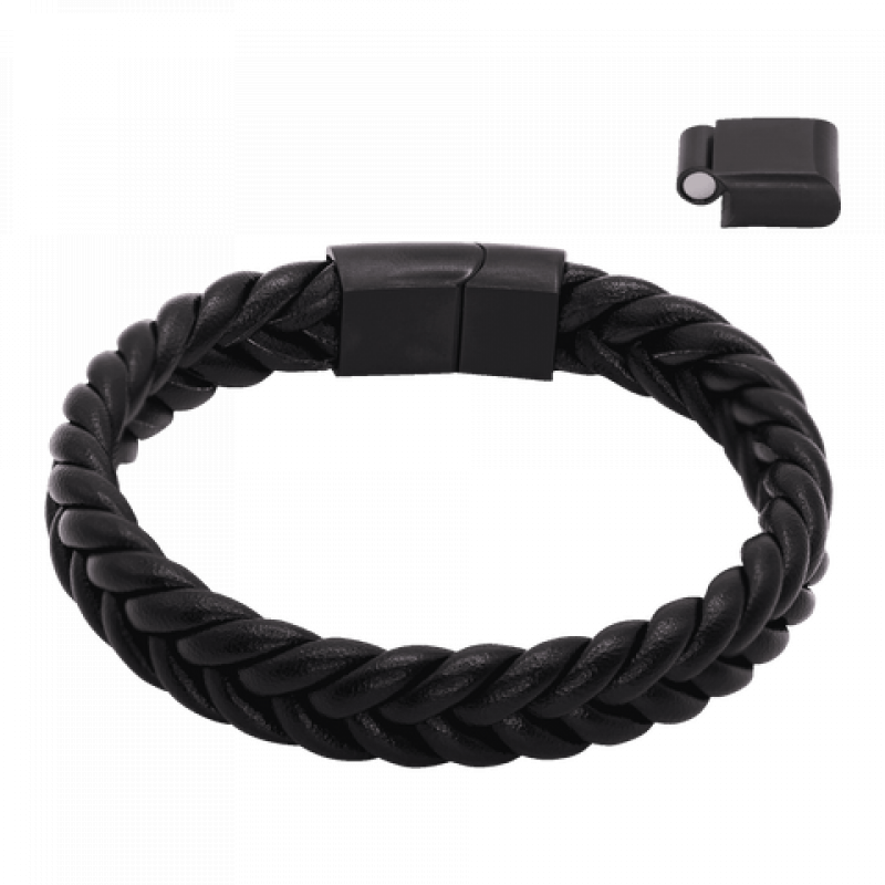 Heideman Herren Lederarmband Jakob : Schwarz 21