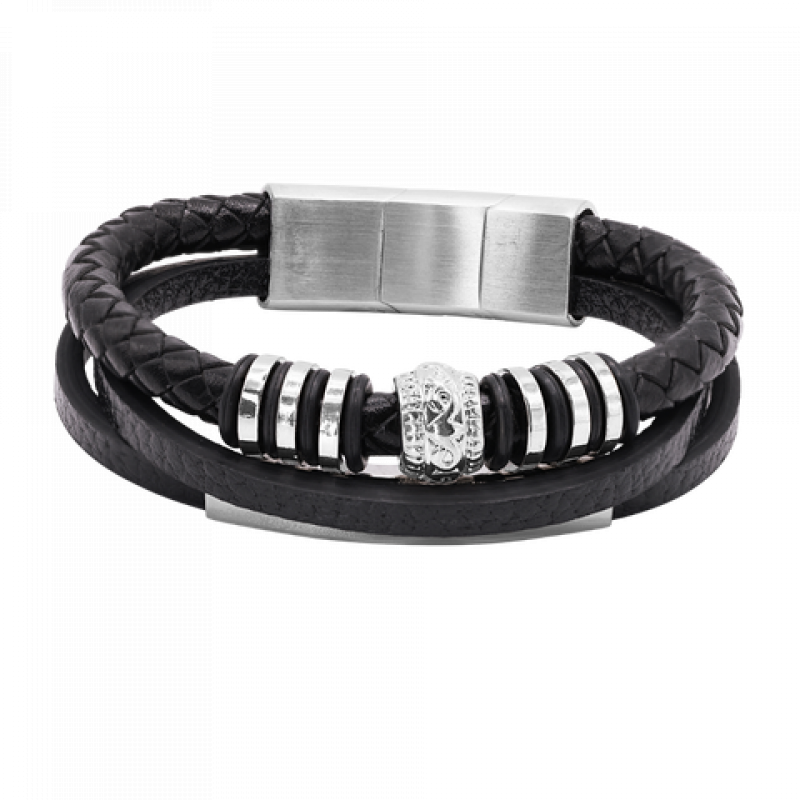 Heideman Lederarmband Ocean : Silber 17