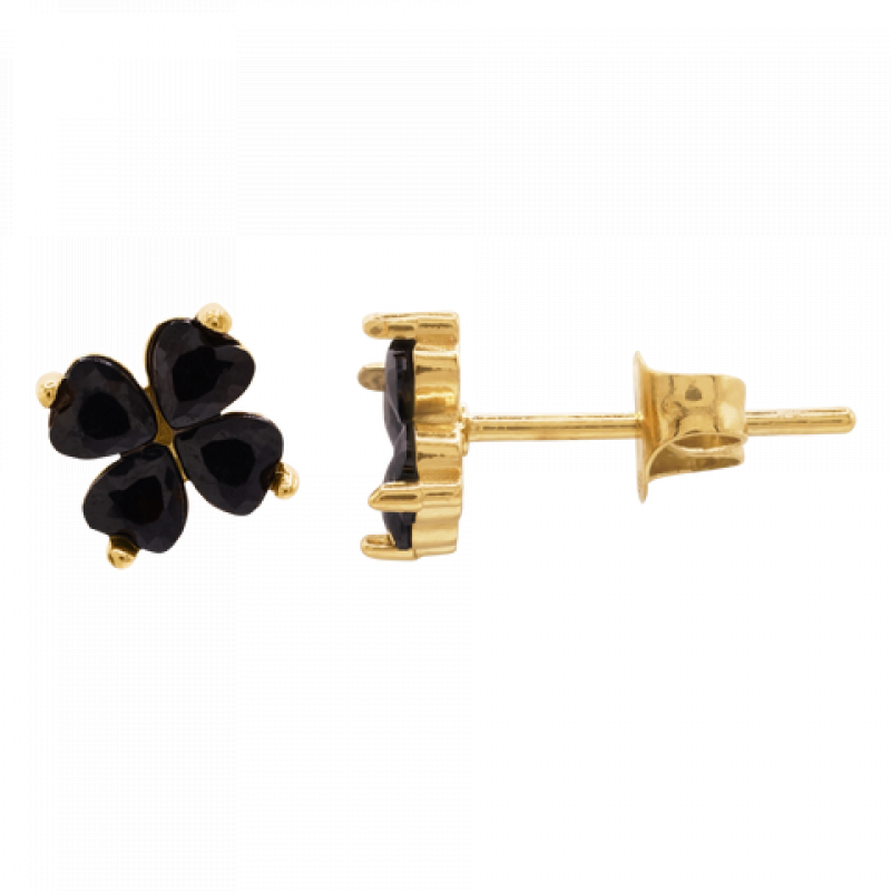 Heideman Ohrringe Eleanor Stein Schwarz : Gold