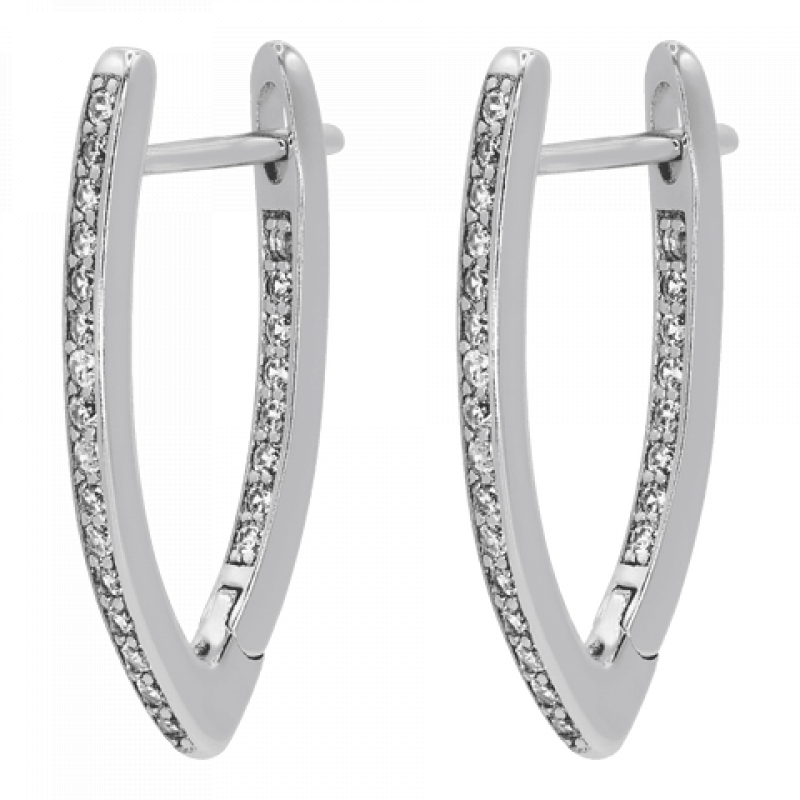 Heideman Damen Ohrringe Trigo mit Stein : Silber