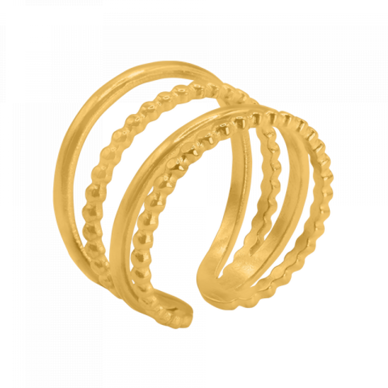 Heideman Damenring Laron : Gold onesize