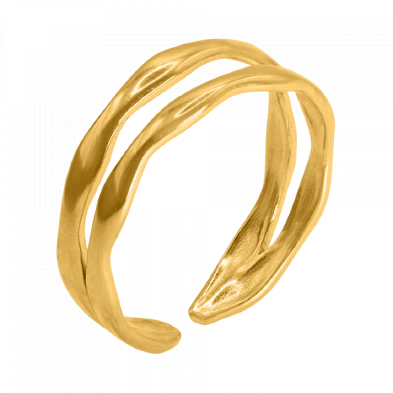 Heideman Damenring Rus : Gold onesize