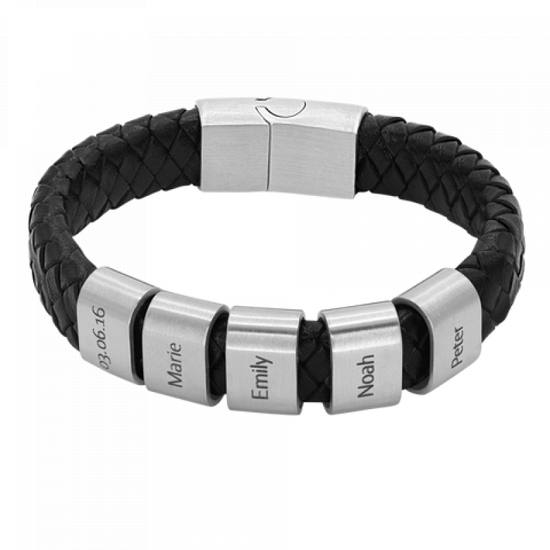 Heideman Lederarmband Titus - 5 Elemente : Silber 19